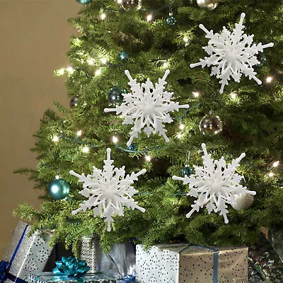 4pcs Snowflakes Pendant Hanging 3d Effective Christmas Decorative Snowflakes • $23.03