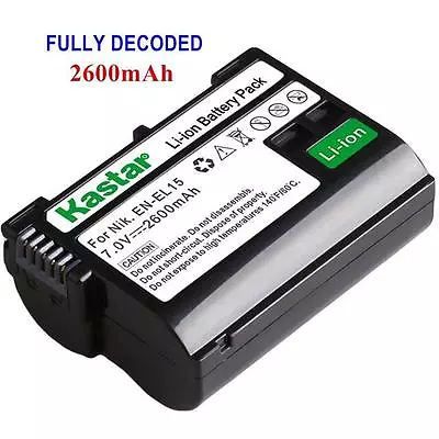 Kastar EL15 Battery For Nikon D750 D800 D810 D810A D850 D7000 D7100 D7200 D7500 • $11.99