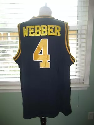 Michigan Wolverines Chris Webber Ncaa Fab Five Mens Jersey Large New W/o Tags • $39.99