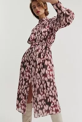 COUNTRY ROAD Beautiful Gathered Silk Blend Midi Dress Side 8 RRP $279 • $109