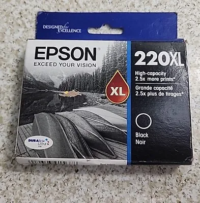Epson 220XL (T220XL120) Black Ink Cartridge Genuine Original Exp 04/ 2020 • $5.99