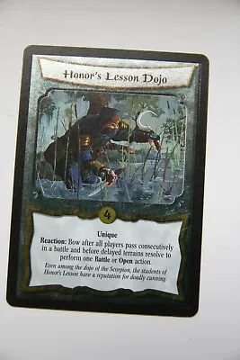 L5R CCG  Dark Allies  FOIL HONOR'S LESSON DOJO • £1.50