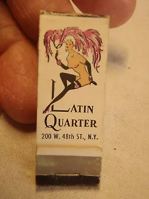 VTG NUDE Ten Strike MATCHBOOK RARE NEW YORK LATIN QUARTER GIRL MISSING 2 MATCHES • $6.99