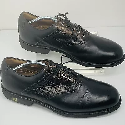 Footjoy Icon Size 11.5 M Men's Leather Golf Shoes Saddle Croc Spikes 52054 New • $39.97