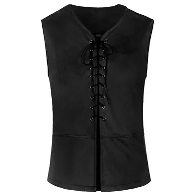 Gothic Steampunk Victorian Cosplay Waistcoat Mens Pirate Tailored Formal • £19.99