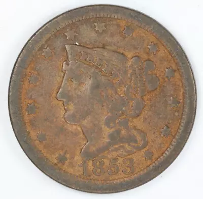 1853 Braided Hair Half Cent 1/2 C • $3.25