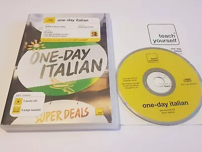 One Day Italian Audio CD + 8 Page Coursebook Learn Italian Worldwide Post! • £4.99