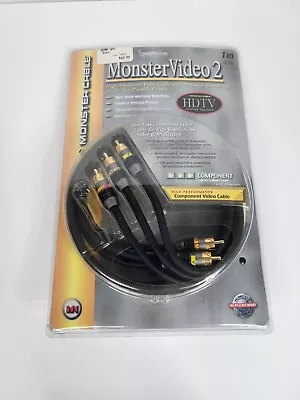 NOS NEW Monster Cable MV2CV-1M  VIDEO 2 Series  Component Video Cable - 1 Meter • $14.95