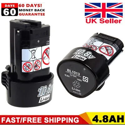 Pack 10.8V 4.8Ah For Makita BL1013 Li-ion Battery BL1014 194550-6 194551 LCT203 • £14.89