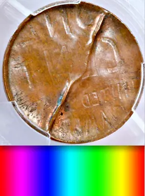 $9950 • Buy PCGS MS62 Split Die + Full Brockage Wheat Cent STUNNING Double Error! Lincoln 1c