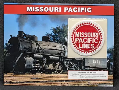 Missouri Pacific Lines Railroad Collectible Patch With Info Card • $20.97