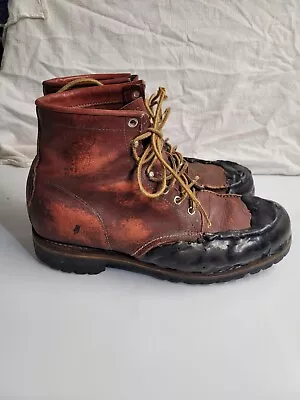 Vintage Chippewa  Works Boots Moc Toe Men's Size 11 D Us Made  Vibram Sole.  • $25