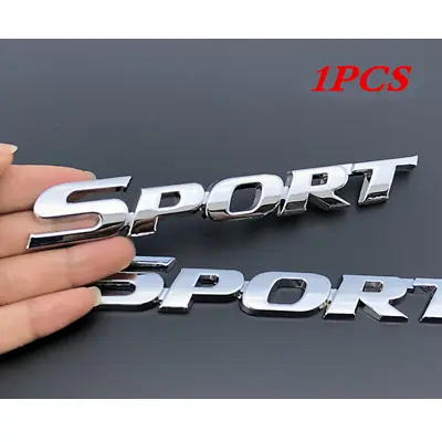 Car Trunk Bumper SPORT Logo Emblem Badge Sticker Silver Metal Decal Accessories • $6.73