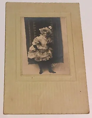 1897 J SCHLOSS NY Photograph Mounted - Marie Lloyd? - POSTCARD - Vintage • £99.99