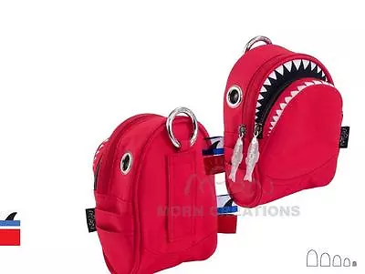 SHARK Waist Pack XS RED MORN CREATIONS Pouch Shoulder Backpack Jaws Great White • $24.99