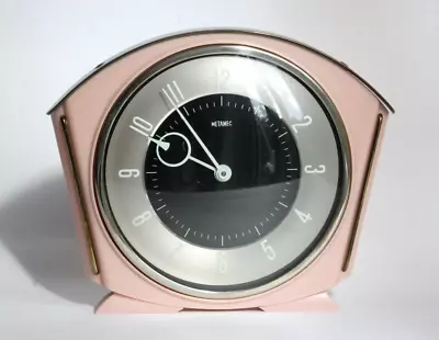 Vintage Metamec Pink  Bakelite  Plastic Clock  Retro  Original 1950/60's ? • £15