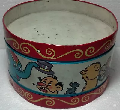 1950 J. Chein Lithographed Tin Toy Marching Drum Circus Animals 9' Diameter  • $24.99