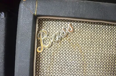 Replica Plexi-Era Marshall Bass Logo  Gold/White Accurate Mounting Pin Placement • $24.99