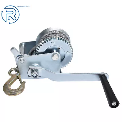 NEW Heavy Duty Hand Winch Steel Cable Crank Gear Winch ATV Boat Trailer 600 Lbs • $24.53