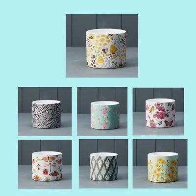 Ceramic Pot - Flower Plant Gift Display Pot - H:10.5 X Ø:12cm - Choice Of Design • £7.95