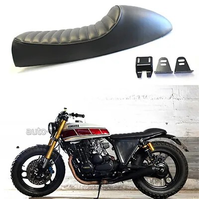 Black Cafe Racer Seat Custom Vintage Hump Saddle For Yamaha Virago 1000 750 500 • $59.67