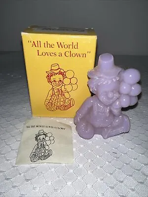 Mosser Glass Clown With Balloons ‘81 All The World Loves A Clown MCGOO With Box • $11.99