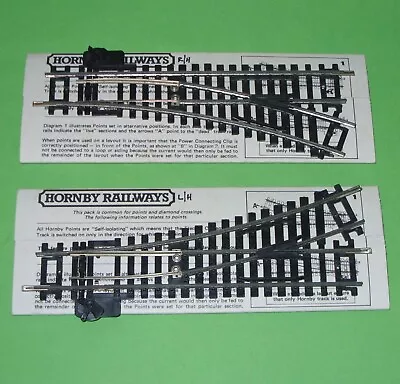 Hornby / R.612 Left & R.613 Right Hand Points X2 • £9.99