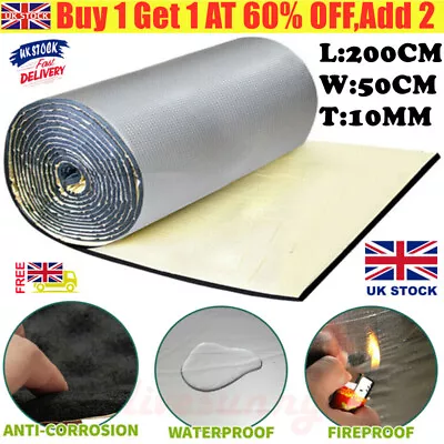 £8.59 • Buy 10mm Sound Deadening Mat Car Firewall Heat Shield Thermal Insulation Proofing,2M