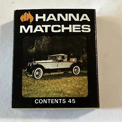 Hanna Matches & Sterling Cigarettes Vintage Car Series Matchbox 1926 McFarlan • $6.50