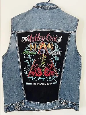 Def Leppard Motley Crue Poison Joan Jett Jean/Denim Jacket/Vest • $175