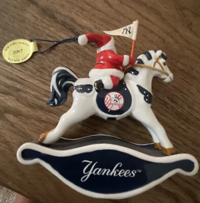 $18.99 • Buy Danbury Mint 2007 New York Yankees Ornament Santa Rocking Horse Baseball
