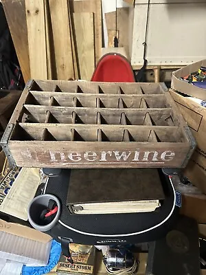 $125 • Buy Vintage CHEERWINE Wooden 24 Slot Soda Bottle Crate Salisbury, NC