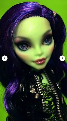 ☠ OOAK Custom Monster High Doll Repaint Amanita Nightshade Ever After Goth Bjd ☠ • $120