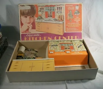 Vintage Ideal Mini-Matic Kitchen Center Toy Playset In Original Box 1970 • $125