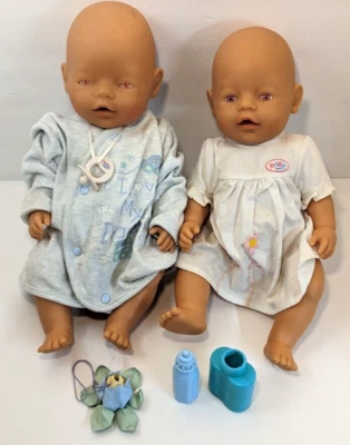 $44.95 • Buy Vintage 2003 Baby Born Zapf Creations Dolls Albino Pink Eyes, Drink & Wet (Read)