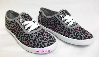 £11.64 • Buy Women's Shoes Loafers Low Summer Laces Grey Fuchsia Leopard 36,5 38 39 40,5