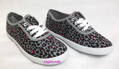 Women's Shoes Loafers Low Summer Laces Grey Fuchsia Leopard 365 38 39 405 • £11.36