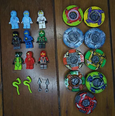 Mixed Lot 9 Lego Ninjago Minifigs And Stands • $80