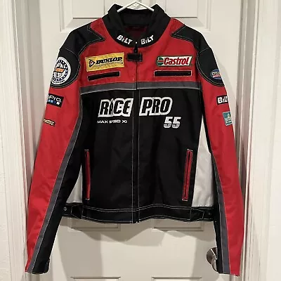 Bilt Race Motorcycle Racing Pro Max Speed Xi 55 Moto Jacket Men's Size XL • $55