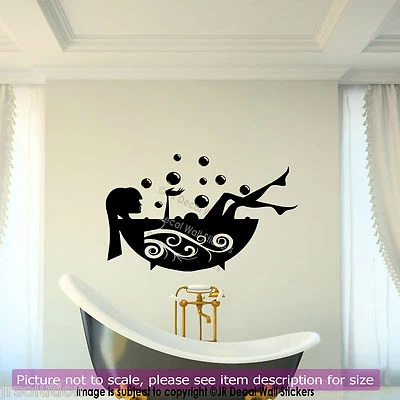 £9.30 • Buy Bathroom Transfers For Walls, BATH TIME Bathroom Quote, Girls Bathroom Stickers