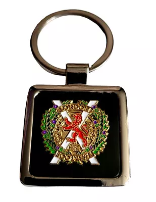 London Scottish Regiment Uk Made Veterans Keyring & Gold Plated Badge • £6.99