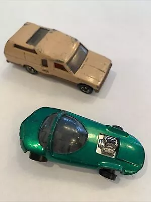 Vintage 1981 Hot Wheels Mini Trek Camper RV & 1967 Green Silhouette Lot Of 2 • $19.95