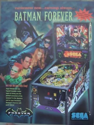  Sega Batman Forever Double-sided Pinball Advertising Flyer • $14.95