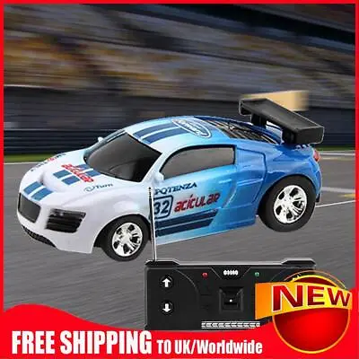 Coke Can Micro Racing Car LED Lights RC Racing Drift Car Car Model For Kids Boys • £10.57