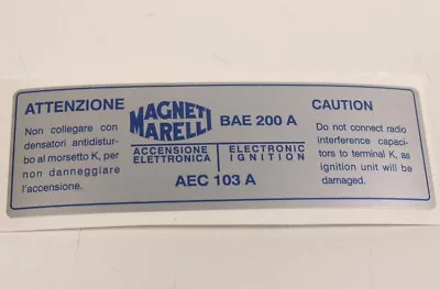 Magneti Marelli Decal Sticker For Ferrari Ignition Coil 365 GTB/4 GTC/4 Dino 246 • $42.99