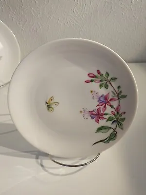  Floral Porcelain Plates German Jlse Wehe Set 4 • $34