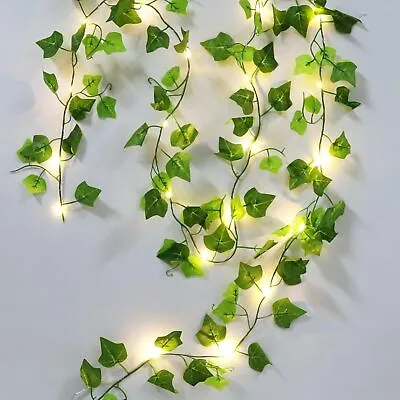 5M LED Artificial Ivy Leaf Garland Fairy String Light Wedding Party Home Garden • £8.54
