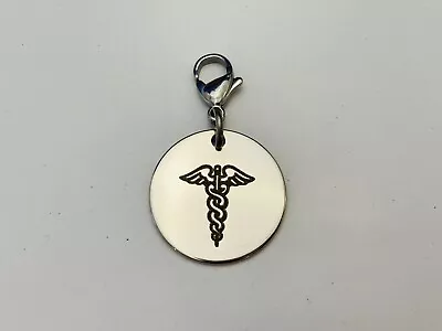 SAMPLE SALE Arthritis Medical Alert Clip On Charm Stainless Steel Unisex 432 • £3.99