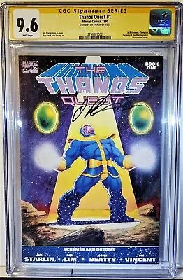 Jim Starlin Signed Thanos Quest 1 (1990)-cgc Ss 9.6-in-betweener Death! • $165