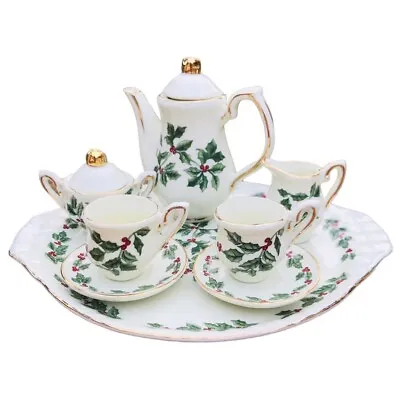 Formalities By Baum Brothers Christmas 10Pc Mini Tea Set Ivory & Gold Collection • $24.95